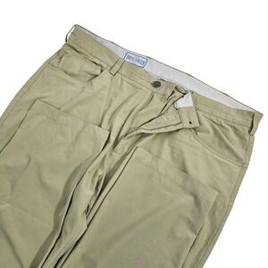 Donald Ross Tech Pants Men's Khaki Performance Thistle Stretch Golf W40 L32 Prep